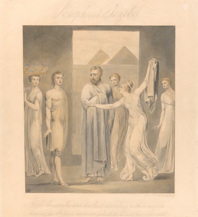 József és Potifár felesége alkotó: William Blake